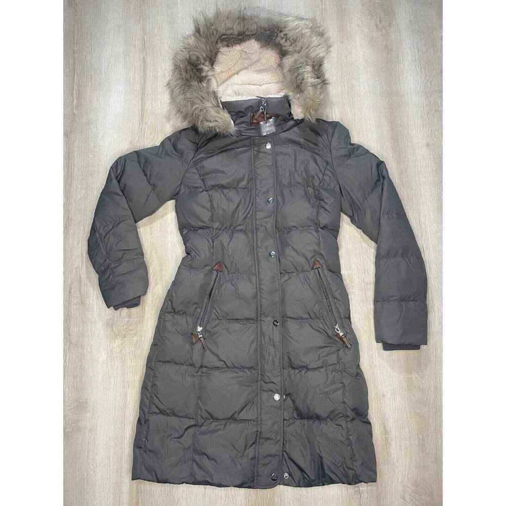 Polo Ralph Lauren Women S Gray Puffer Coat Fleece Hooded Long Jacket $330